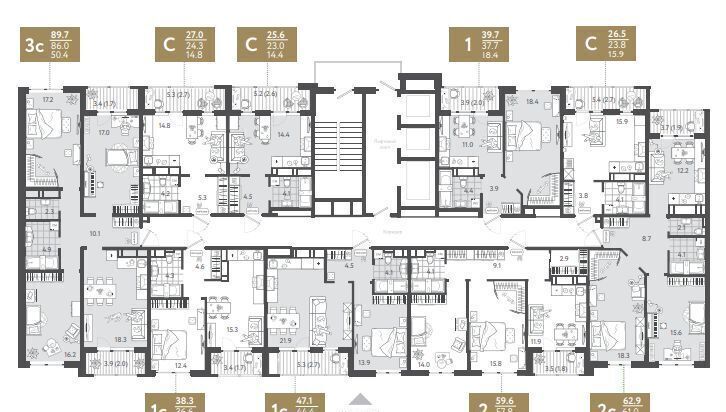 квартира г Краснодар р-н Центральный ул Колхозная 5/2 корп. 2 фото 12