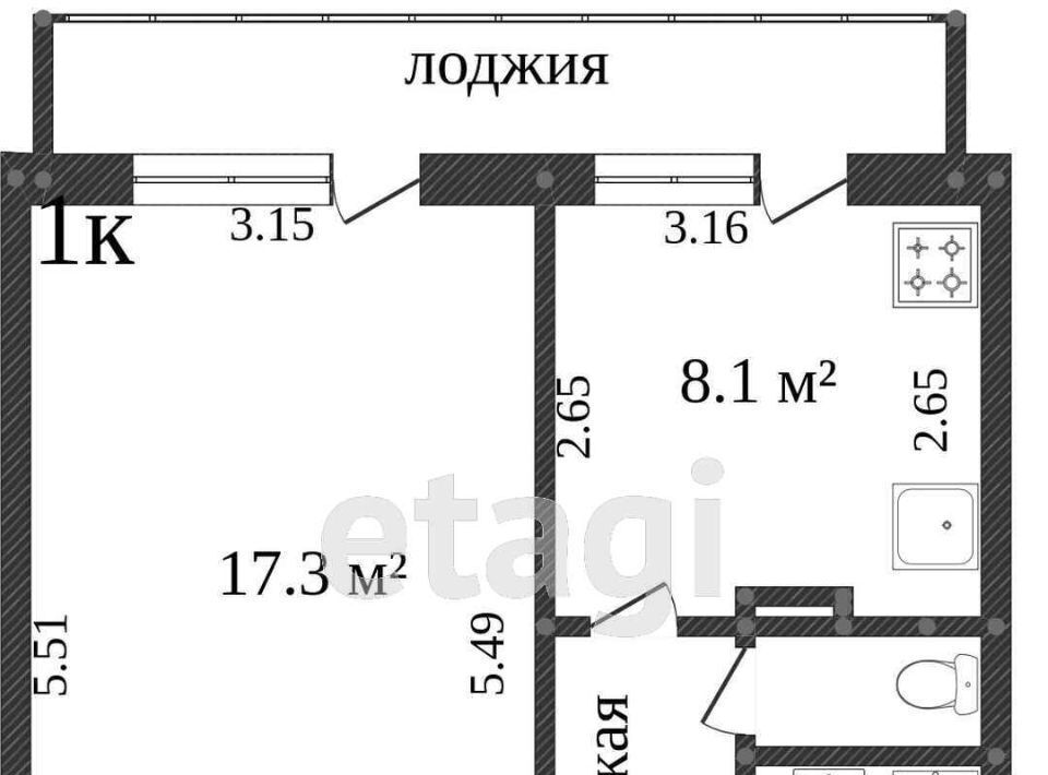 квартира г Белгород Западный ул Есенина 50в фото 2