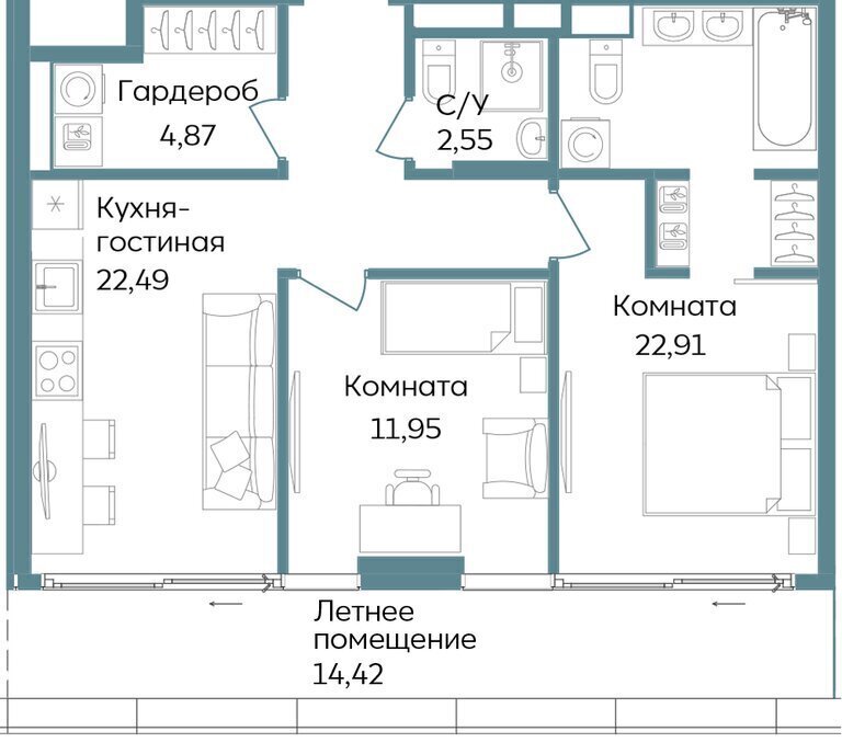 квартира г Саки курортный кластер Темпо фото 1