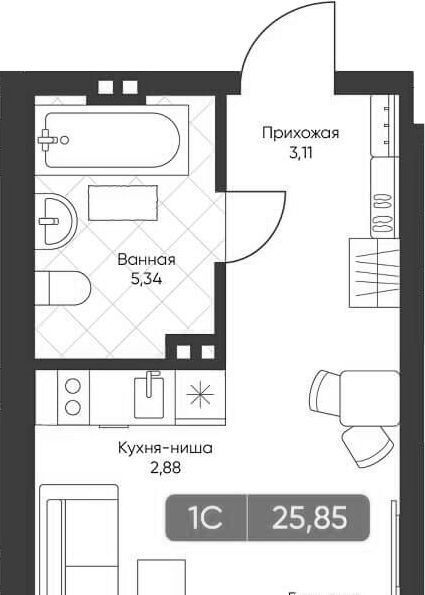 квартира г Новосибирск Золотая Нива ЖК «Биография» фото 1