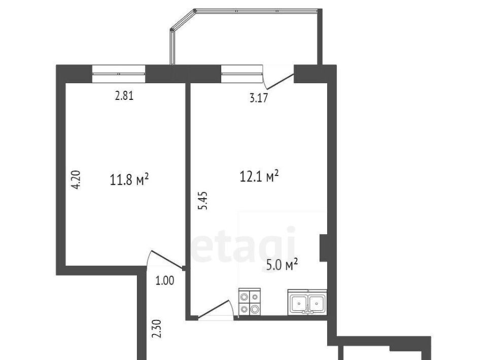 квартира г Сургут ул Крылова 53 45-й фото 2