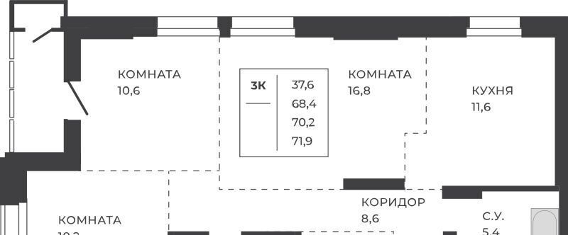 квартира г Барнаул р-н Индустриальный ул Шумакова 7к/2 фото 1