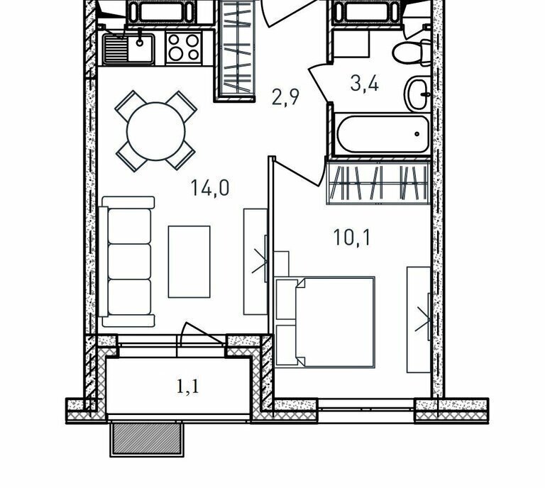 квартира г Балашиха ул Твардовского 36к/3 Кучино фото 1