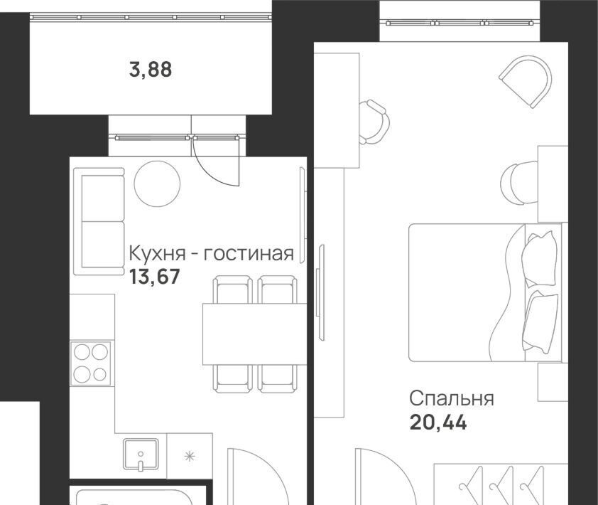 квартира г Тула р-н Привокзальный ул Героев России 8 ЖК «Новая Тула» фото 3