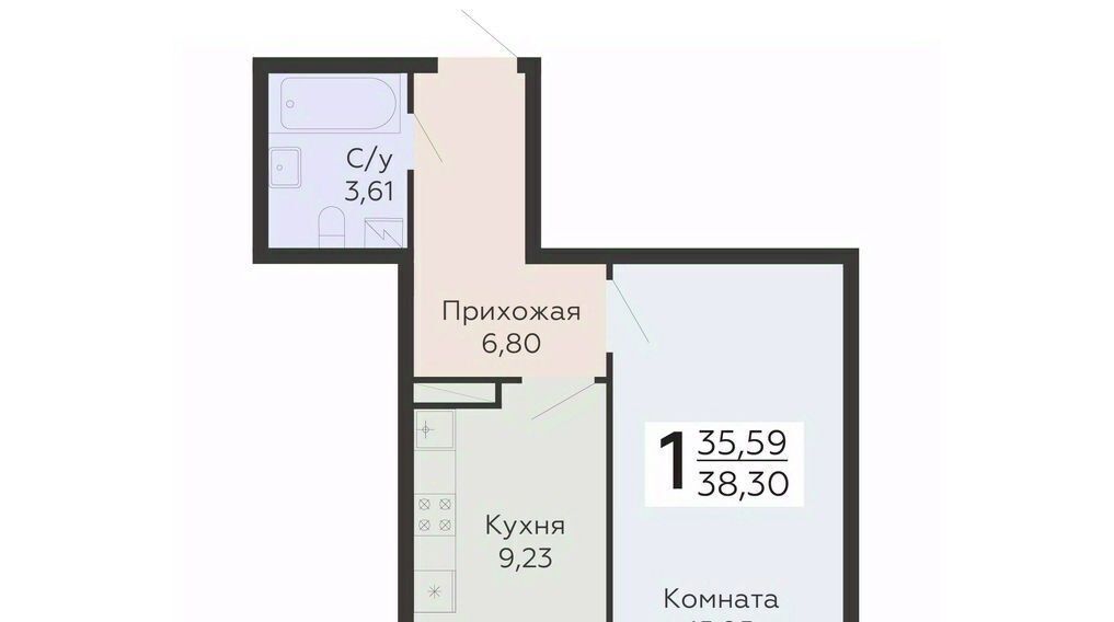 квартира г Воронеж р-н Коминтерновский ЖК «Никитинские сады» фото 1