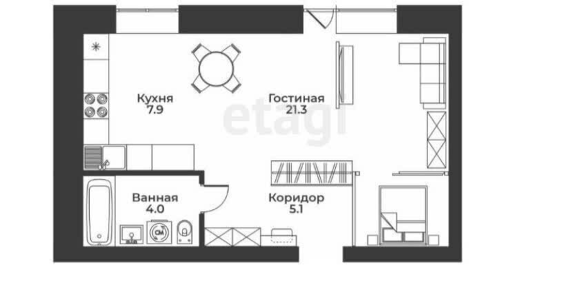 квартира г Минусинск ул Мира 43 фото 1