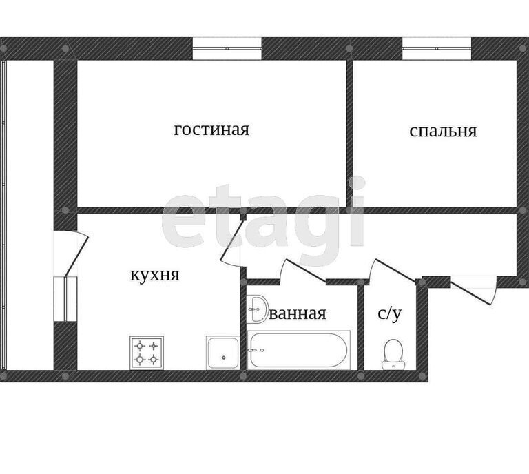 квартира г Кыштым п Тайгинка ул Строителей 20 фото 1