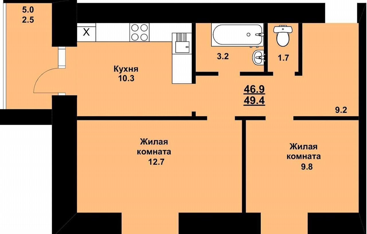 квартира г Благовещенск ул Василенко 5 фото 2
