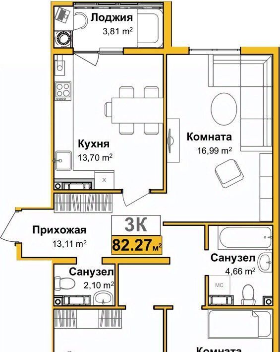 квартира г Симферополь р-н Центральный ул Батурина 147 микрорайон «Город Мира» фото 1