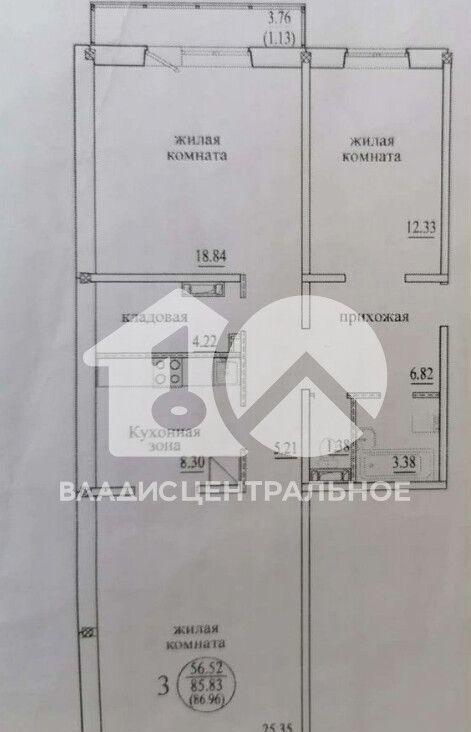 квартира г Новосибирск р-н Кировский ул Виктора Шевелева 24 ЖК «Просторный» фото 7