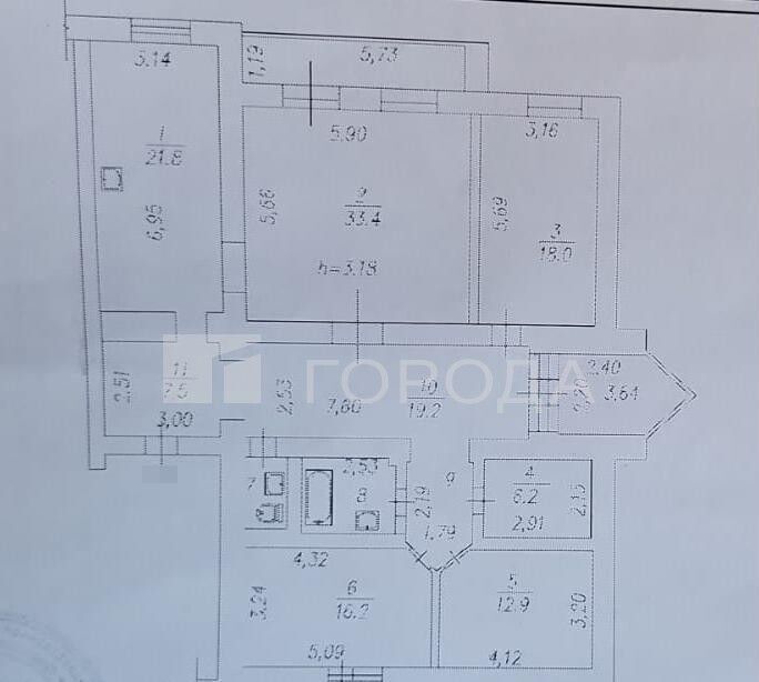квартира г Новокузнецк р-н Центральный ул Кирова 54 фото 39