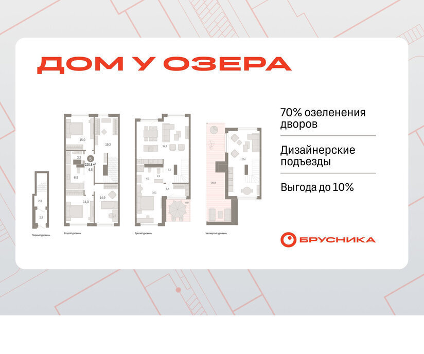 квартира г Тюмень ЖК «Онегин. Дом у озера» Центральный административный округ фото 1