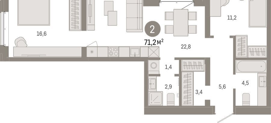 квартира г Тюмень жилой комплекс На Минской фото 2