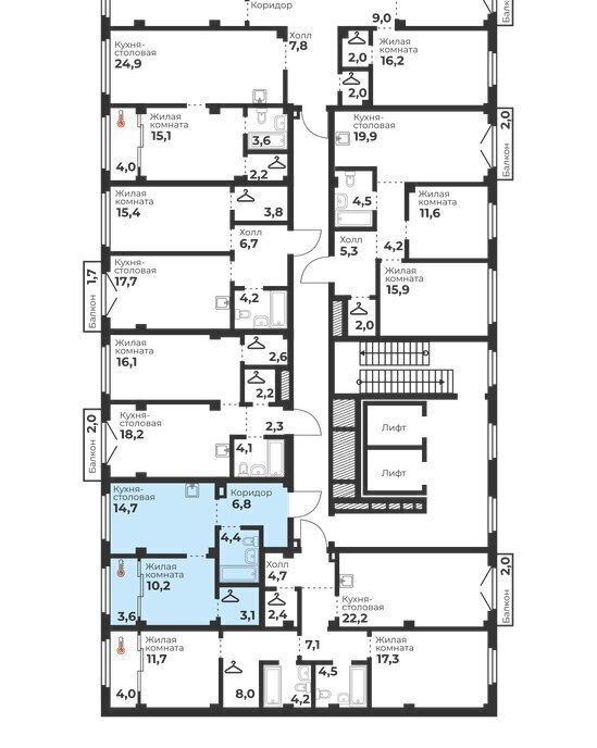 квартира г Челябинск ул Братьев Кашириных 82/1 фото 3