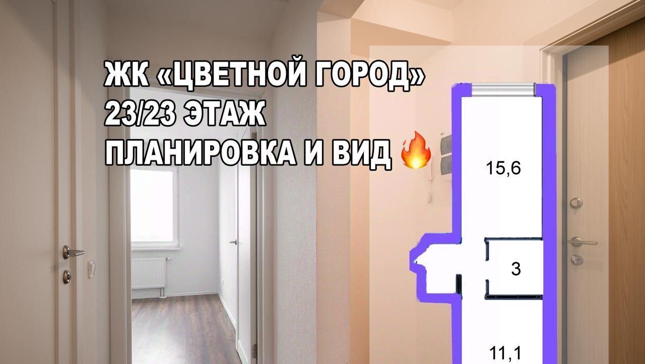 квартира г Санкт-Петербург метро Гражданский Проспект ул Пейзажная 24к/3 фото 1