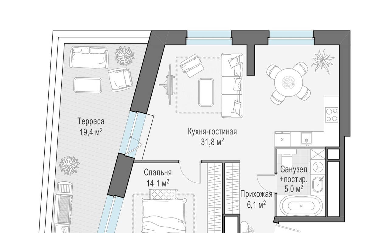 квартира г Москва ул Петра Алексеева 14 Рабочий Посёлок фото 1