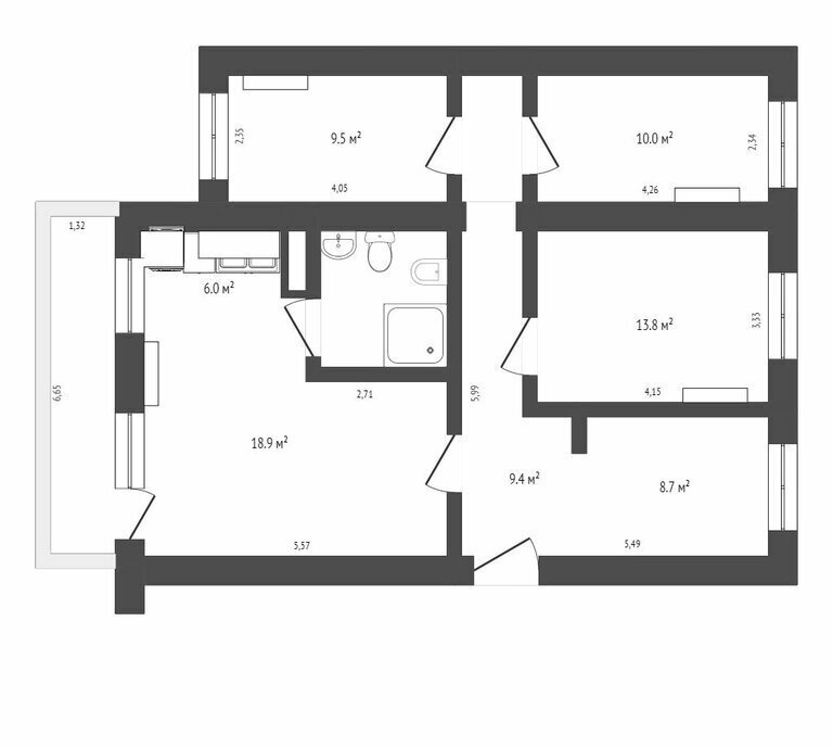 квартира г Ставрополь ул Л.Толстого 6 фото 1