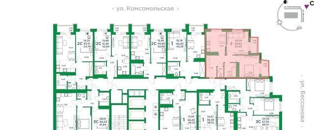 квартира г Уфа р-н Советский ул Комсомольская 8 фото 3