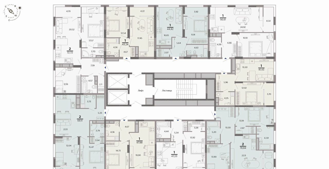 квартира г Рязань р-н Московский ш Московское корп. 8 фото 2