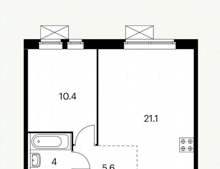 квартира г Котельники р-н мкр Парковый Котельники, 1к 2 фото 1