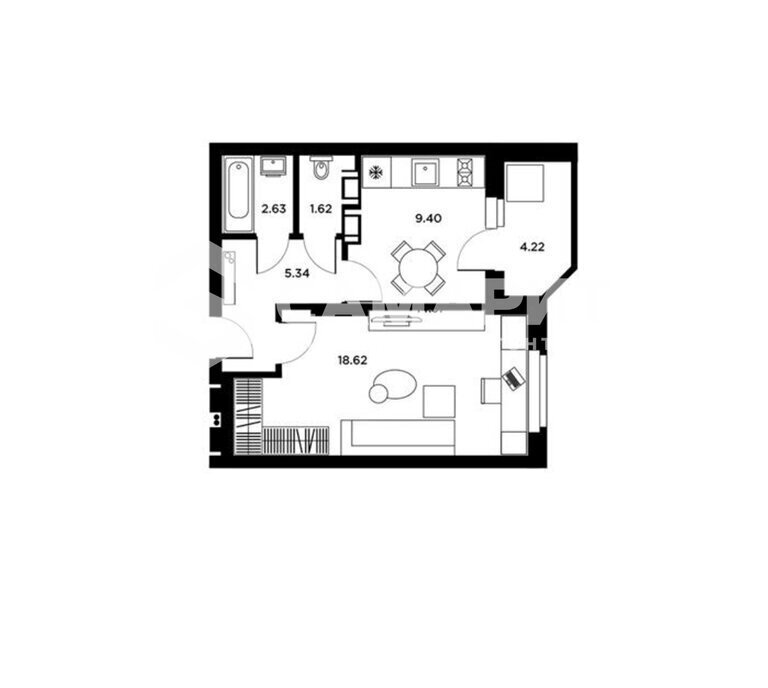 квартира г Самара р-н Кировский Безымянка ш Московское 53 километр, 18-й фото 6