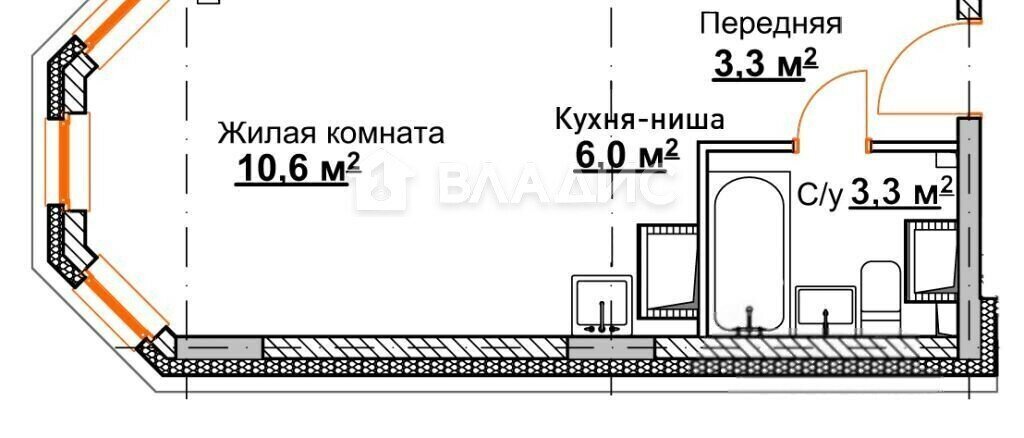 квартира г Нижний Новгород р-н Советский Горьковская ул Героя Жидкова 2 фото 12