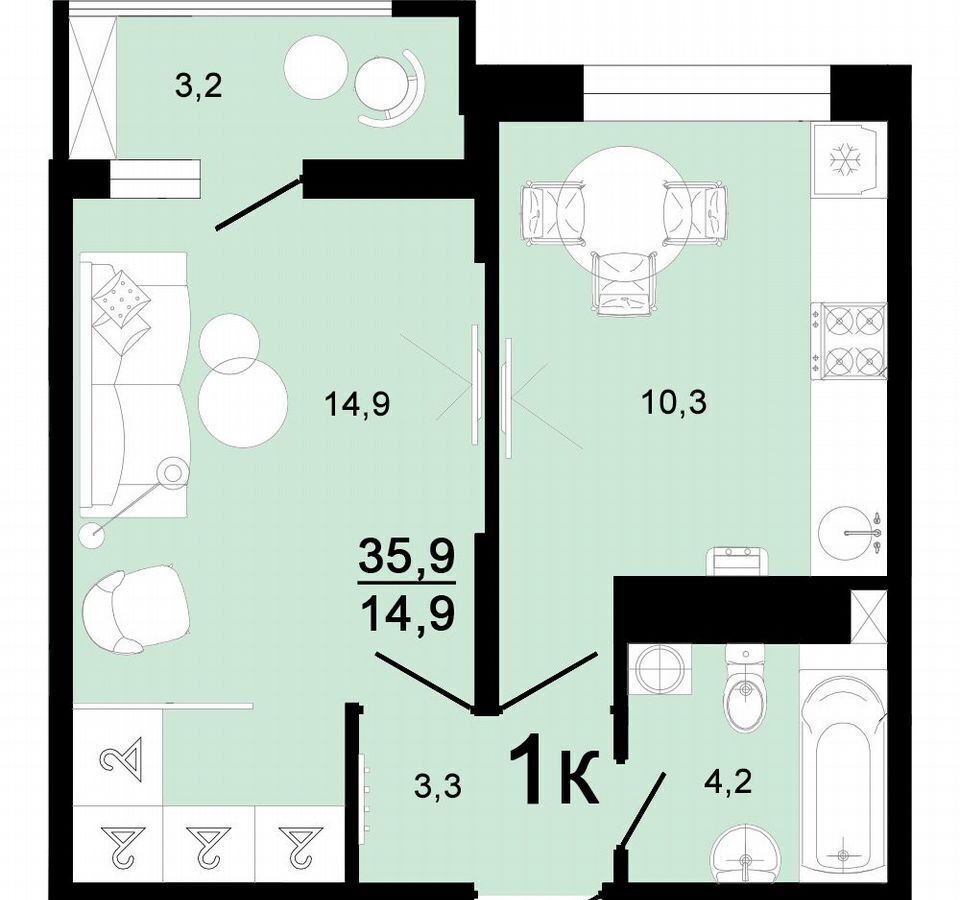квартира г Горячий Ключ ул Ярославского 111б фото 12