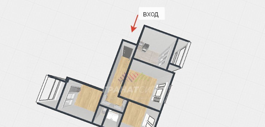 квартира г Омск р-н Кировский ул Волгоградская 42 фото 2