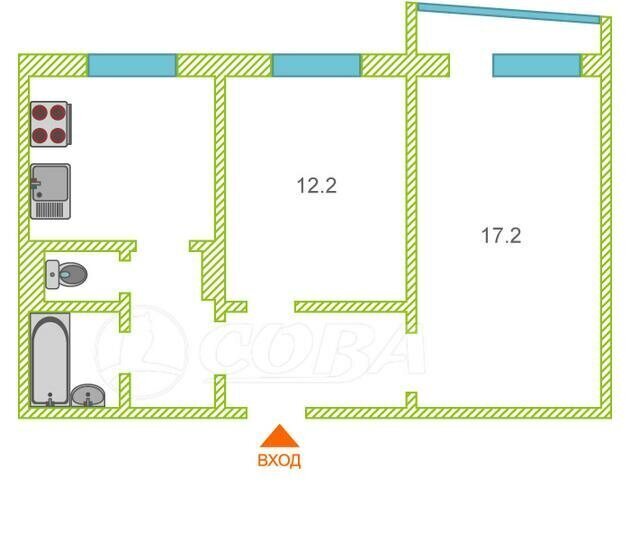 квартира г Тюмень п Тарманы Игримская улица, 31 фото 2