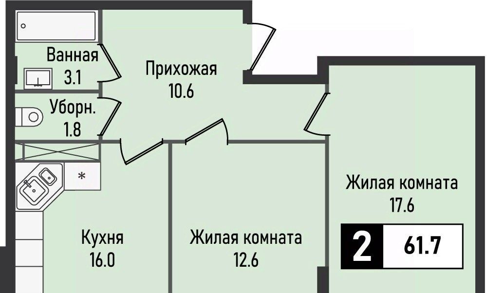квартира г Железноводск п Иноземцево п Капельница ЖК «Живописный» фото 1