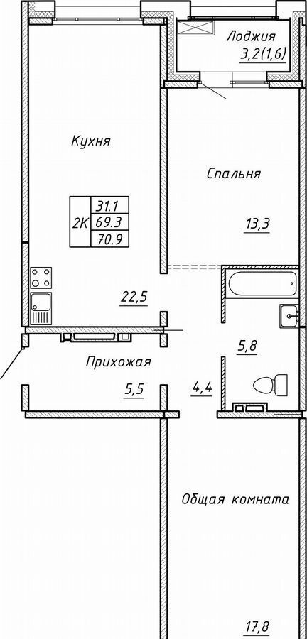 квартира г Новосибирск р-н Калининский пр-кт Красный 324 ЖК «Гренландия» фото 1