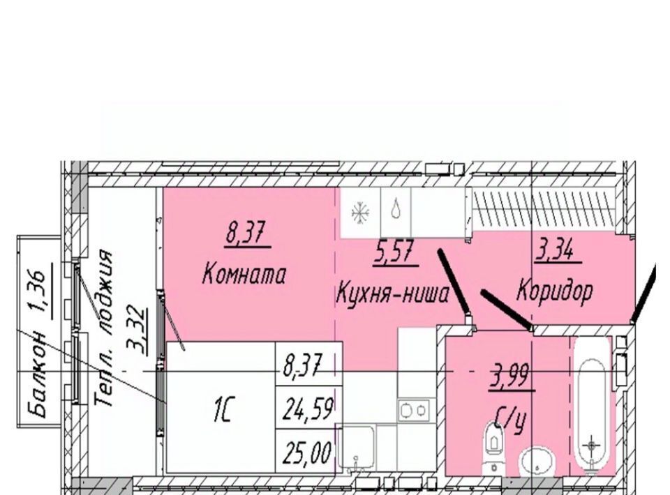 квартира г Омск р-н Центральный ул 2-я Дачная фото 1
