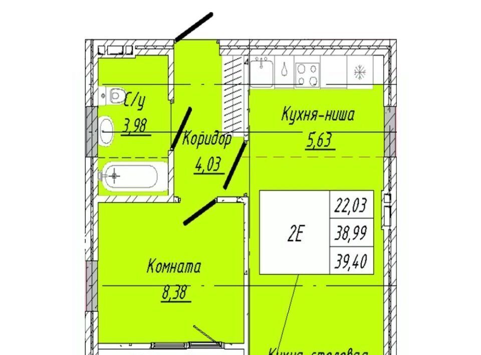 квартира г Омск р-н Центральный ул 2-я Дачная фото 1