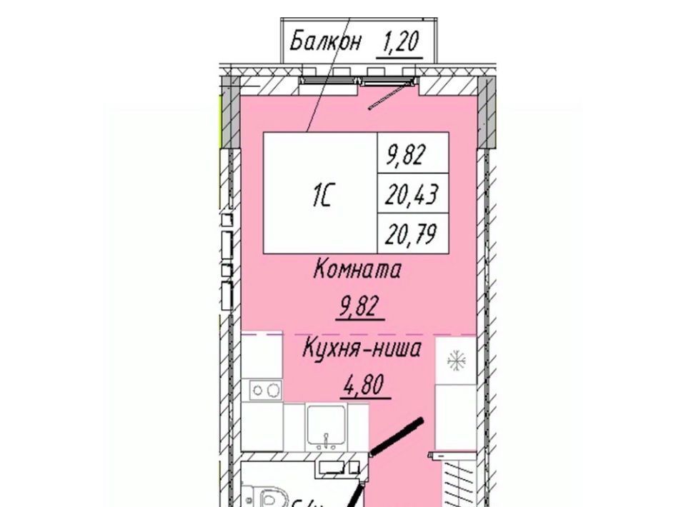квартира г Омск р-н Центральный ул 2-я Дачная фото 1