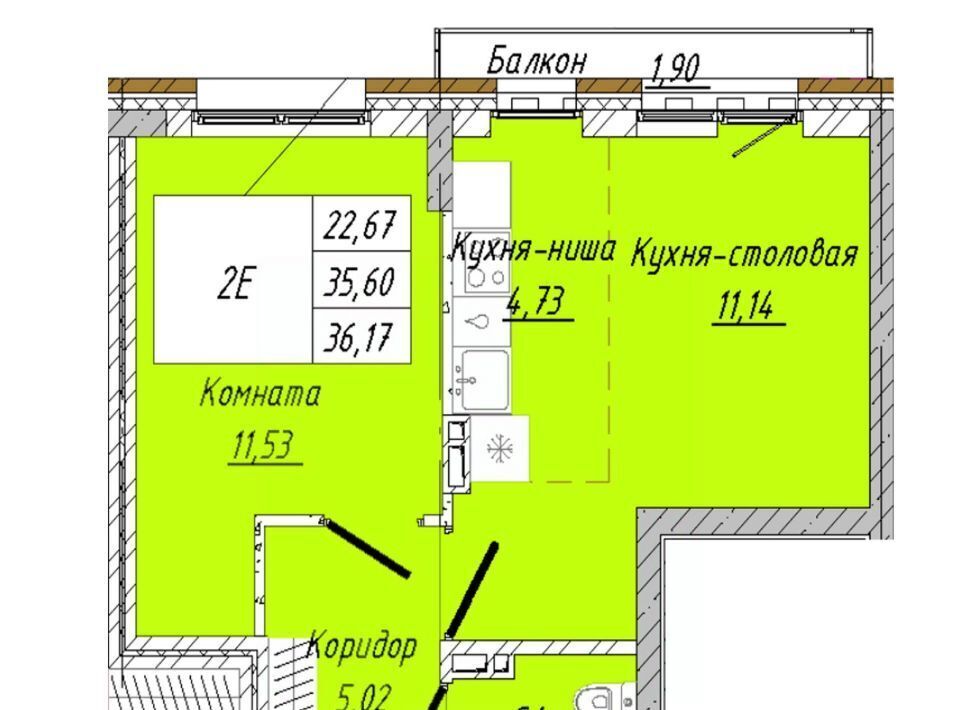 квартира г Омск р-н Центральный ул 2-я Дачная фото 1