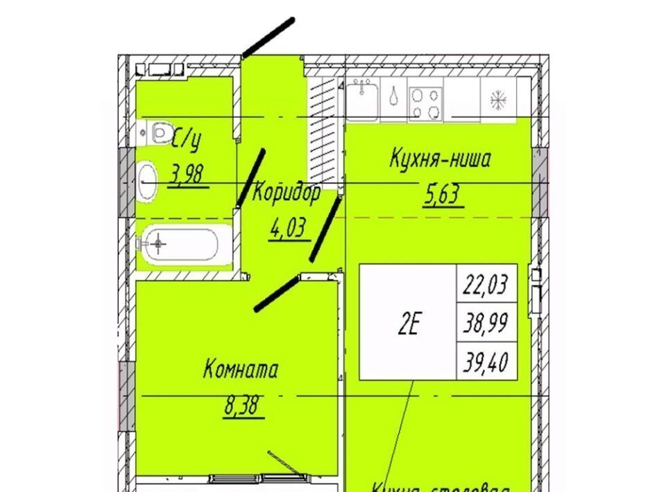 квартира г Омск р-н Центральный ул 2-я Дачная фото 1