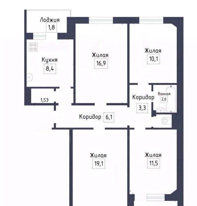 квартира г Казань ул Галии Кайбицкой 4 Проспект Победы фото 2
