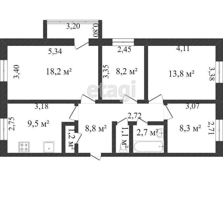 квартира г Ишим ул Казанская 121 фото 2