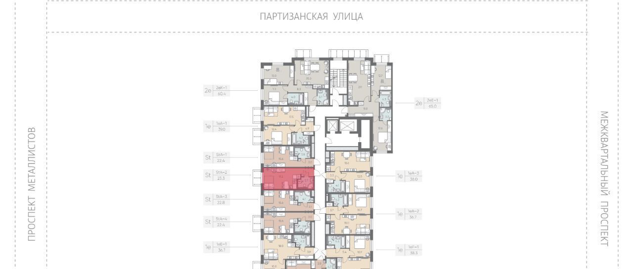 квартира г Санкт-Петербург метро Ладожская ЖК «ЛСР. Большая Охта» округ Большая Охта фото 2