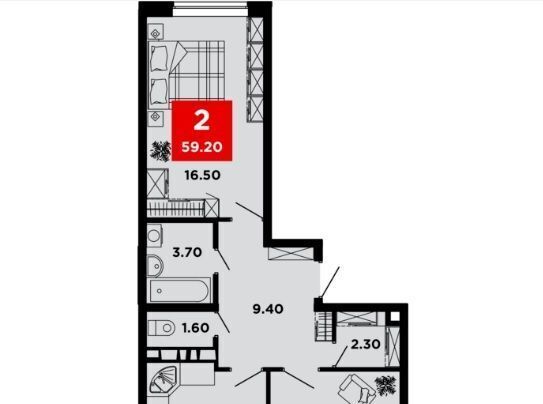 квартира г Краснодар р-н Прикубанский ул им. Мурата Ахеджака 12к/4 ЖК «NEO-квартал «Красная площадь»» фото 1
