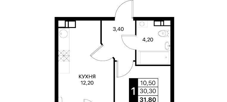 квартира г Ростов-на-Дону р-н Первомайский Смартполет жилой комплекс фото 1