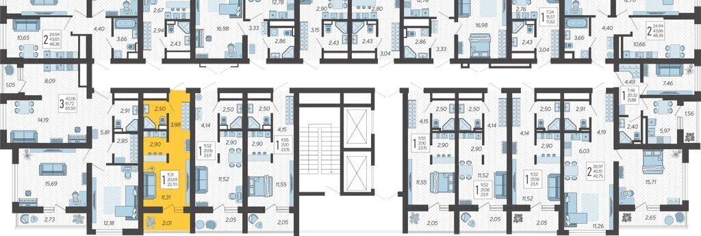 квартира г Сочи микрорайон Бытха Ясногорская улица, 16/2 к 12 фото 2