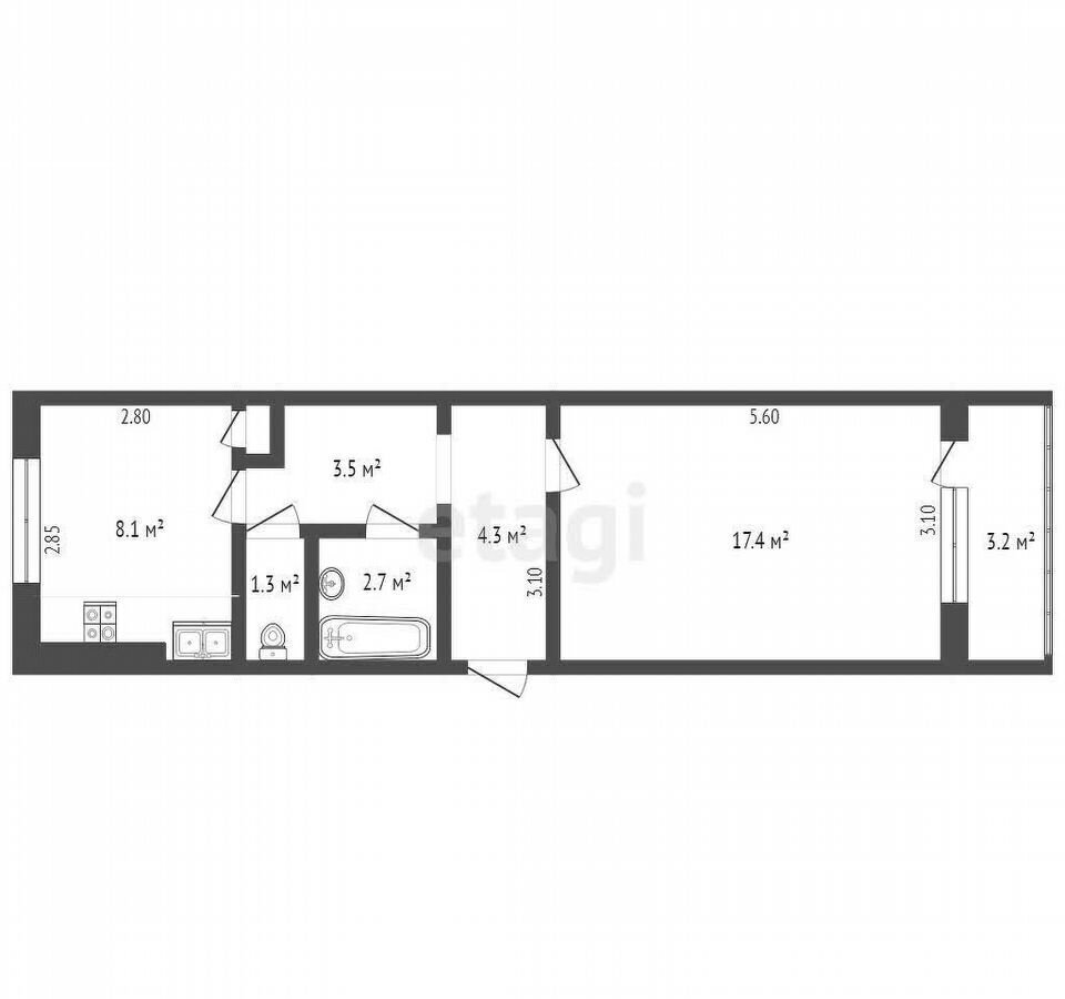 квартира г Комсомольск-на-Амуре ш Магистральное 45к/2 фото 16