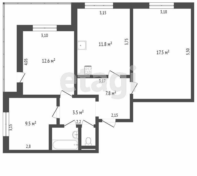 квартира г Симферополь ул Куйбышева 9 фото 1