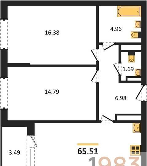 квартира г Воронеж р-н Центральный ул Ломоносова 116/1 д. 116а, 116б, 116в фото 1