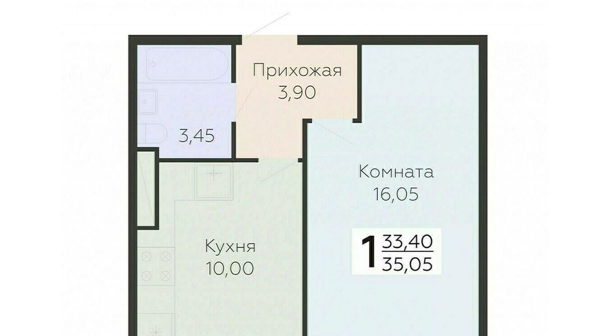 квартира г Всеволожск Южный ЖК Радужный Проспект Большевиков фото 1