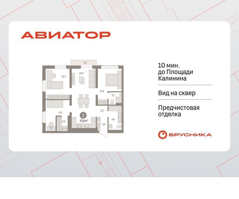 квартира г Новосибирск Заельцовская ул Аэропорт фото 1