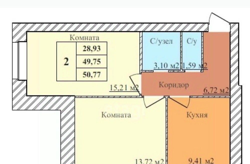 квартира г Ярославль р-н Дзержинский Норское пер 2-й Норский 7 фото 13