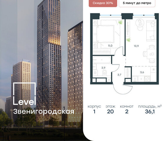 метро Хорошёво жилой комплекс Левел Звенигородская, к 1 фото