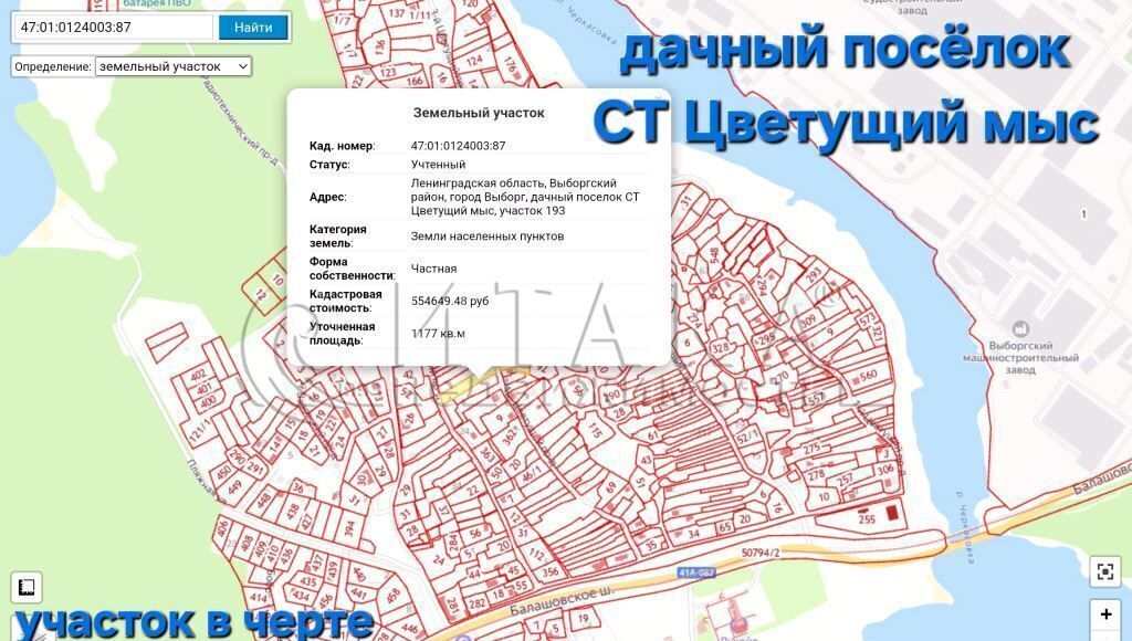 земля р-н Выборгский г Выборг ул Цветущий Мыс Трасса Скандинавия, 93 км, Выборгское городское поселение фото 12